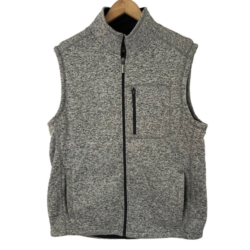 Bob Timberlake Men's Gray Zip Front Sweater Vest Size Medium M